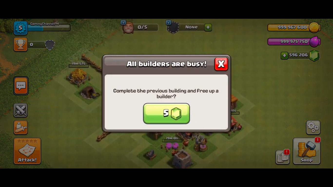 clash of clans unlimited money and gems